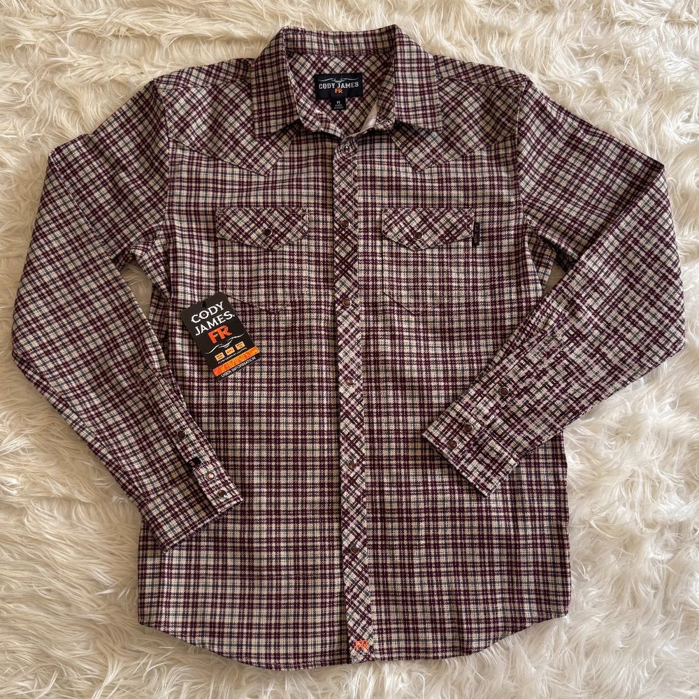Cody James FR Plaid Snap Shirt - Size Medium